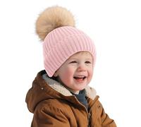 Générique Bonnet Cache Oreille Homme, Bonnet d'hiver tricoté épais pour Enfants avec Garniture synthétique Douce Couvre-Oreilles Chaud garçon Fille pour activités extérieures