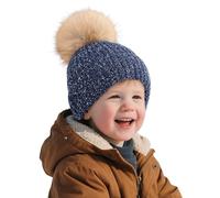 Générique Bonnet Cache Oreille Homme - Bonnet d'hiver tricoté épais pour Enfants avec Garniture synthétique Douce Couvre-Oreilles Chaud garçon Fille pour activités extérieures