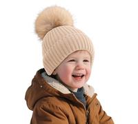 Générique Bonnet Cache Oreille Homme - Bonnet d'hiver tricoté épais pour Enfants avec Garniture synthétique Douce Couvre-Oreilles Chaud garçon Fille pour activités extérieures