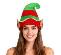 Générique Bonnet Chapeau de Lutin Noël Chapeaux de Père Mère Noël en Peluche Chapeau Costume Noel Lutin Accessoire Déguisement Chapeaux Bouffon pour Adulte Enfant (Green, One Size)
