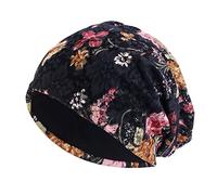 Générique Bonnet Chaud Homme - Bonnet Souple à Maille Rafraîchissante pour Femmes avec Imprimé Dentelle Florale pour Perte de Cheveux