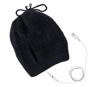 Générique Bonnet Chauffant - Bonnet Électrique Tricoté 2 en 1 avec Batterie Rechargeable - Écharpe Cervicale Chaude USB pour Femme,Ski Randonnée Camping s Femmes