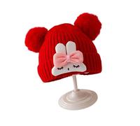 Générique Bonnet d ' Hiver en Crochet élastique avec Pompons | Chapeau d ’ hiver crochet avec pompons pour bébé, bonnet chaud tricoté pour tout-petit de 0 à 24 mois, chapeau