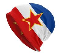 Générique Bonnet d’Hiver Unisexe Drapeau Yougoslavie Bonnets Bonnets tricotés Ski Crelles décontractées Tuques Casquettes Cadeaux Multifonctions Chaudes pour Femmes Printemps