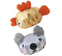 Générique Bonnet de Bain Garçon et Filles 2 Pièces en Polyester et Peva, Portable et Confortable, Chapeau de Cartoon pour Filles et Garçons, pour Dormir et Se Laver le Visage