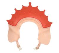 Générique Bonnet de Bébé Rouge Ajustable Visière Protectrice en Pp et Tpe pour Protéger Yeux et Oreilles Lors du Bain des Tout-petits