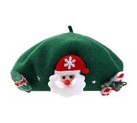 Générique Bonnet De NoëL,BéRet Mode Nouveau ModèLe De NoëL Polyvalent Automne Et Hiver Chapeau Chaud Et Confortable (Green One Size)