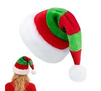 Générique Bonnet de Noël Couvre-chef doux, rouge et vert avec un ajustement | bonnets de Noël unisexes épaissis pour les fêtes d'hiver, bureau, Nouvel An, réunions festives