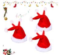 Générique Bonnet De Noël Électrique, 2026 Nouveau Bonnet De Noël Électrique Chantant Et Dansant, Bonnets De Dansants Pour Les Fêtes De, Accessoires Pour Les Fêtes Et Du Nouvel An, (3 pièces)