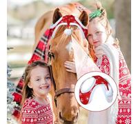 Générique Bonnet De Noël Pour Cheval,Accessoire De Costume Équin Festif | Motif Flocons Respirant Pour Équitation Hiver Photos Ferme Festivités