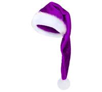 Générique Bonnet De Père Noël 75 Cm Long,Bonnet Long En Velours Doux | Couvre-chef Unisexe D'Hiver Pour Fête De Déguisement Célébration Accessoire Photomaton Mascarade