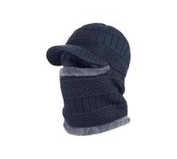 Générique Bonnet d'hiver, Cagoule tricotée d'extérieur à Couverture intégrale avec Masque et Cache-Oreilles pour(Blue)