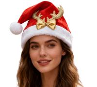 Générique Bonnet du Père Noël Adulte,Doux Et Confortable Accessoires Fête,Chapeau Père Noël Unisexe Adulte | Pour Anniversaire Nouvel An Hommes Femmes Adolescents