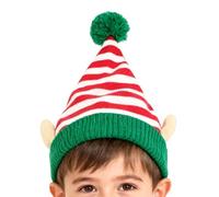 Générique Bonnet Du Père Noël,Festif Rayé Avec Oreilles | Unisexe Petit Bonnet De Père Noël | Pour Fêtes Amusantes En Extérieur Cosplay Réunions Familiales Festivals Célébrations À La