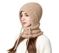 Générique Bonnet éCharpe Femme 3 en 1 pour Femme, Bonnet 3 en 1 avec éCharpe Et Masque, Cache-Cou avec Couvre-Visage,Chaud, pour La RandonnéE, Les Voyages, Le Ski, Le VéLo, Le Snowboard