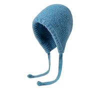 Générique Bonnet Est Hat Women's Thickened Warm Ear Small Wool Cold Proof Knitted Baotou Lei Feng Hat Bonnet Bain Enfant (Blue, One Size)