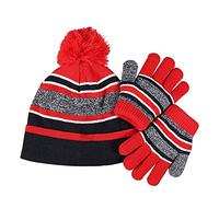 Générique Bonnet et Ensemble pour Enfants - Chapeau d'hiver tricoté Chaud - Accessoire Mode garçon Fille - Écharpe bébé Douce - Set Hiver Automne (C, One Size)