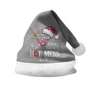 Générique Bonnet Femme Hiver avec Cache Oreille, Chapeau de Noël Unisexe Style avec Imprimé Mignon du Père Noël pour Hommes et Femmes en Saison Hivernale