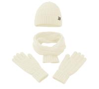 Générique Bonnet Femme Hiver Chaud Ensemble Bonnet Echarpe GantsLaine, Ensemble 3 en 1 Bonnet Tricoté Thermique éCharpe Et Confortable GantsTactile Set Doux Tendance pour Temps Froid