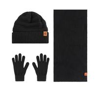 Générique Bonnet Hiver Femme Ensemble Bonnet Echarpe GantsChic, Ensemble Trois PièCes Tricoté Bonnet en Laine D'Alpaga ÉCharpe ÉPaissie Et Gants Set pour Le Cyclisme en ExtéRieur