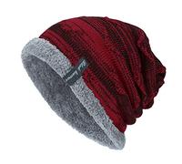 Générique Bonnet Hiver Homme Stylé Ski Moderne Bonnets Polaire Casque Velo Baseball Cap Respirant Tricoté d'hiver Chapeau Court en Tricot pour Femme Leichte Beanie Mütze