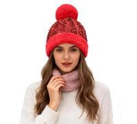 Générique Bonnet Hiver Protection Oreille, Bonnet d'hiver élégant à Paillettes avec protège-Oreilles pour Une Thermique optimale et Un Style Moderne en Toutes Saisons