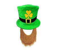 Générique Bonnet Homme Hiver Bonnet Vert Barbe Trèfle Fête De La Saint Patrick Bonnet Homme Hiver Festif Et Amusant