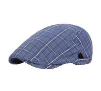Générique Bonnet Homme Marque 1 Paquet de Chapeaux de Journal pour Hommes, Casquette Plate en Coton réglable et Respirant, Chapeau de Chasse de Conduite Irlandais Été Chic (Blue, One Size)