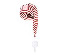 Générique Bonnet Lutin du Père Noël rayé avec Oreilles Adulte - Bonnet - Taille Unique - Vert - Accessoires pour déguisement - Polyester - Noel