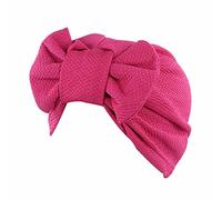 Générique Bonnet Naissance Fille Head Hat Bow Cap Cancer Women Wrap Scarf Baseball Caps Bonnet Enfant Lapin (Hot Pink, One Size)