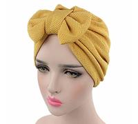 Générique Bonnet Naissance Fille Head Hat Bow Cap Cancer Women Wrap Scarf Baseball Caps Bonnet Enfant Lapin (Yellow, One Size)