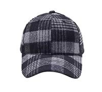 Générique Bonnet Noir Ado Unisexe Classique à Profil Bas en Coton à Carreaux Doux Non construit Taille réglable Chapeau de Papa Turquie (Grey, One Size)