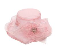 Générique Bonnet Noir Gendarmerie Bridal Fascinator Tea Chapeau pour Femme Fête de Mariage Casquettes de Baseball Sorcier Marron (Pink, One Size)