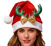 Générique Bonnet Père Noël | Matière Douce et Hypoallergénique | Chapeau Père Noël Unisexe Adulte - Pour Femmes, Hommes, et Adolescents - Fêtes d'Hiver, Anniversaires et