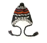 Générique Bonnet péruvien Authentique en Laine Naturelle Alpaga et Acrylique fabriqué au Pérou de façon Artisanale Taille 56-62cm Extensible Motifs Inca Chullo Hiver Femmes Hommes (C18)