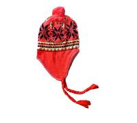Générique Bonnet péruvien Fluo doublé Doublure Polaire Taille 56-58 cm Environ Fluorescent Chullo Hiver Chaud Femmes Hommes Mixte (Acrylique, Orange)