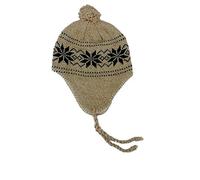 générique Bonnet PERUVIEN Neuf Tendance NÉPAL Adulte Hommes Femmes Mixte Unisexe DOUBLÉ Doublure Polaire B10 (Beige)