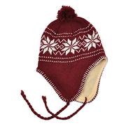 Générique Bonnet PERUVIEN Neuf Tendance NÉPAL Adulte Hommes Femmes Mixte Unisexe DOUBLÉ Doublure Polaire (Rouge)