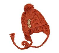 Générique Bonnet péruvien torsadé Taille Unique avec 3 Boutons Chaud Trapper Torsade Neuf Froid Hiver Femmes Ski Neige ref:1541 (Rouille)