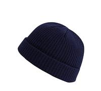 Générique Bonnet Rouge décontracté Chaud Unisexe épais Chapeau tricoté Tout Couleur Hiver Casquettes de Baseball Bonnet Est (Dark Blue, One Size)