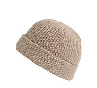 Générique Bonnet Rouge décontracté Chaud Unisexe épais Chapeau tricoté Tout Couleur Hiver Casquettes de Baseball Bonnet Est (Beige, One Size)