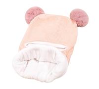 Générique Bonnet Satin Or Baby Winter Hat Scarf Set Toddler Beanie Hats Girl Boy with Neck Warmer Beanie for Kids Knit Warm for Cold Weather Polaire Ski Homme (Pink, One Size)