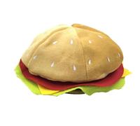 Générique Bonnet Ski Enfant 8 Ans Adults Hamburger Hat Cute Funny Realistic Cozy Stretchy Costume Accessories Soft Men Women Fast Hamburger Cowboy Garçon (Orange, One Size)