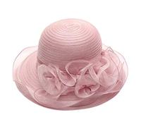 Générique Bonnet Ski Satin Thé Fascinateur pour Femme Parti Chapeau de mariée Mariage Casquettes de Baseball Cowboy Adulte (Pink, One Size)