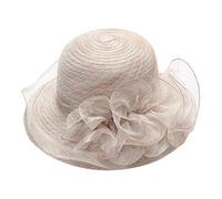 Générique Bonnet Ski Satin Thé Fascinateur pour Femme Parti Chapeau de mariée Mariage Casquettes de Baseball Cowboy Adulte (Khaki, One Size)