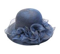 Générique Bonnet Ski Satin Thé Fascinateur pour Femme Parti Chapeau de mariée Mariage Casquettes de Baseball Cowboy Adulte (Navy, One Size)