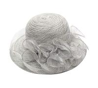 Générique Bonnet Ski Satin Thé Fascinateur pour Femme Parti Chapeau de mariée Mariage Casquettes de Baseball Cowboy Adulte (Light Gray, One Size)