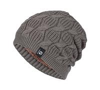 Générique Bonnet Soie Enfant Cheveux Nuit Doux Extensible Épais Mignon Bonnet Tricoté pour Temps Froid Lettre Chapeaux Bonnet Nuit Chauffant (Khaki, One Size)