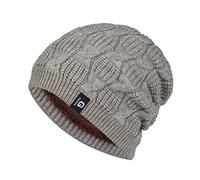 Générique Bonnet Soie Enfant Cheveux Nuit Doux Extensible Épais Mignon Bonnet Tricoté pour Temps Froid Lettre Chapeaux Bonnet Nuit Chauffant (Beige, One Size)