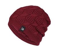 Générique Bonnet Soie Enfant Cheveux Nuit Doux Extensible Épais Mignon Bonnet Tricoté pour Temps Froid Lettre Chapeaux Bonnet Nuit Chauffant (Red, One Size)
